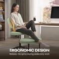 thumbnail image 3 of Waleaf Ergonomic Cross Legged Office Chair, Boucle ADHD & Meditation Chair for Adult, Lumbar Support Swivel Wide Seat, Yoga & Kneeling chair, 3 of 10