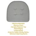 thumbnail image 5 of Pinstripe U-Shaped Memory Foam Chair Pad Charcoal 4-Pack, 5 of 6