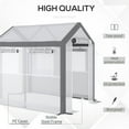 thumbnail image 3 of Outsunny Walk-In Tunnel Greenhouse with Windows, Mesh Doors, Weather Cover, 3 of 9