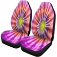 thumbnail image 2 of ZHANZZK Set of 2 Car Seat Covers Purple Tye Tie Dye Pattern Blue Peace Spiral Abstract Universal Auto Front Seats Protector Fits for Car,SUV Sedan,Truck, 2 of 5