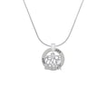 thumbnail image 2 of Delight Jewelry Silvertone Medium ''Peace Love Cheer'' Joy Ring Charm Necklace, 18", 2 of 4
