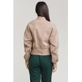 thumbnail image 6 of A2Y Women's Solid Heavy Siro Rayon Brushed Effect Bomber Jacket Charcoal L, 6 of 7