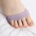 thumbnail image 4 of Ljudmp Women's 1 Pair Non-Slip Forefoot Half-Toe Socks Reusable Invisible Liner Pads for High Heels Sandals Purple, 4 of 6