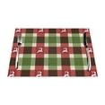 thumbnail image 1 of YFYANG Washable Heat-Resistant Placemats, 70% PVC/30% Polyester, Christmas Checkered Moose Pattern Kitchen Table Mat, 12" x 18" 4 Pcs, 1 of 6