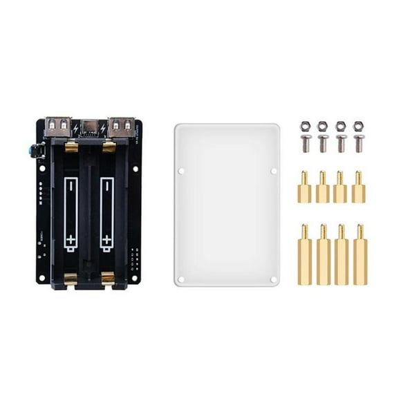 CSYANXING UPS Power Supply for Raspberry Pi Extended USB Ports, LED Power Display for Raspberry Pi 4B/3B+/3B