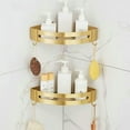thumbnail image 2 of Shower Caddy Corner   Corner Shower Caddy Bathroom Shelves, Gold Corner Shelf, Wall Mounted Bathroom Shelf, Brushed Aluminum Bath Shower Rack, Bath Shampoo Holder Corner Shelf/Single Triangle, 2 of 4