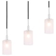 thumbnail image 4 of Woodbridge Lighting Elise 5-Light Glass Linear Pendant in Chrome/Bronze/Opal, 4 of 6