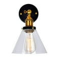 thumbnail image 4 of CWI Lighting Eustis 1 Light Contemporary Metal Wall Sconce in Black/Gold Brass, 4 of 7