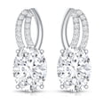 thumbnail image 2 of Rosec Jewels - Lab Grown Diamond Stud Earrings - Oval Diamond Earrings (2.5 Ct, EF-VS Grade), 925 Sterling Silver, 2 of 6