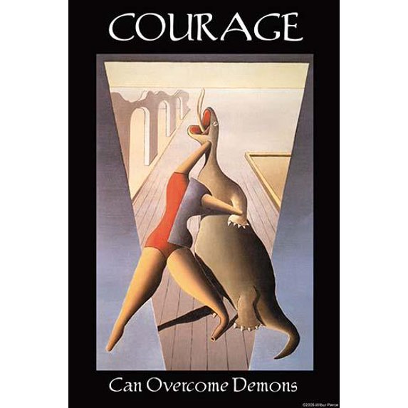 Courage - Can Overcome Demons- Fine Art Canvas Print (20" x 30")
