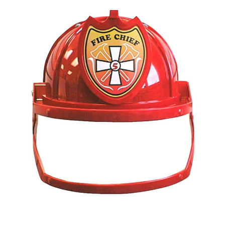 Fire Chief Fighter Man Firefighter Fireman Red Helmet Child Costume Accessory