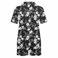 thumbnail image 4 of Conjunto de Verano para las Mujeres, Estampado Cuello de Manga Corta Y Pantalones Cortos, Moda Casual de Dos Piezas, 4 of 9