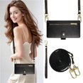 thumbnail image 4 of GANGXUN Étui en Cuir à Rabat pour iPhone XR - Sangles Longues et Courtes, design wallet, 4 of 5