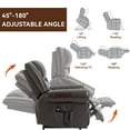 thumbnail image 5 of HICOMILA Premium Leather Power Lift Recliner Chair with Heat & Massage, Dual Motor Infinite Position, USB Ports & Storage, Heavy Duty 350 LBS Capacity, Brown, 5 of 10
