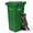Green, variant on PLASTIC PRINCE 32 Gallon Trash Can with Wheels Outdoor Trash Can with Locking Lid Heavy-Duty Rolling Trash Bin Plastic Outside Garbage Can Wheeled Brown for Home Hospitals Restaurants Offices