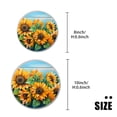 thumbnail image 2 of Metal Stove Burner Covers 4 Pcs Metal Round Stove Burner Covers 8Inch And 10Inch ,Golden Yellow Sunflowers Wooden beautiful, for Home Decor Cooktop Decorative, 2 of 6