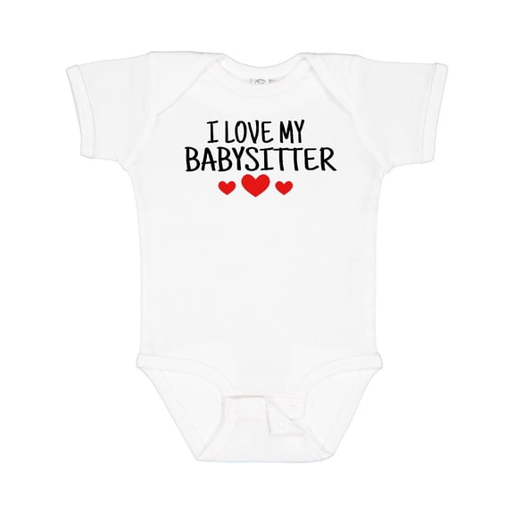 Inktastic I Love My Babysitter Boys or Girls Baby Bodysuit