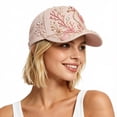 thumbnail image 5 of Ocean Animal Baseball Cap Pastel Coastal Sun Hat Adjustable Breathable 3D Embroidery Rhinestone Beach Hat for Women Summer Outdoor, 5 of 6