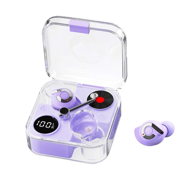 LUVCLS Auriculares deportivos inalámbricos con Bluetooth, auriculares universales con tocadiscos retroθÆ