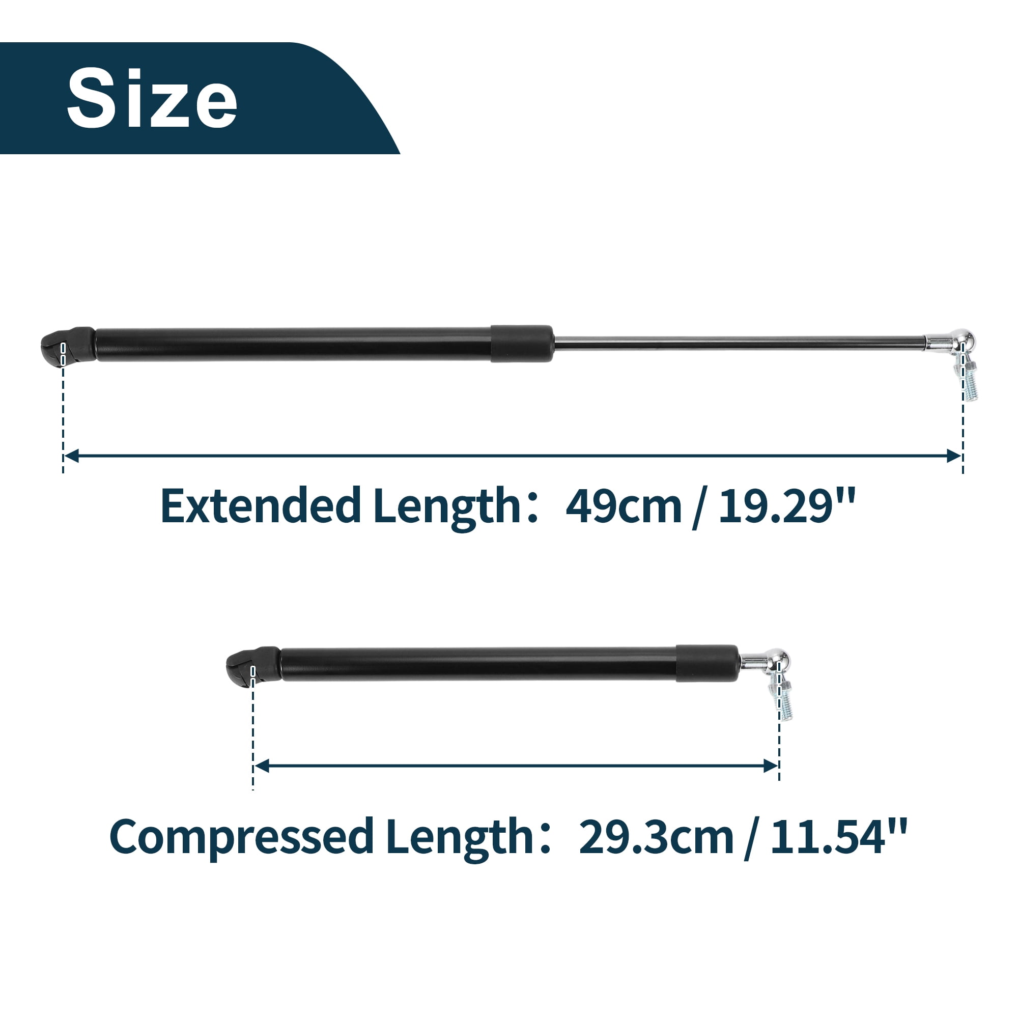 Unique Bargains 2Pcs Front Hood Lift Supports for Mazda 6 Atenza 2012-2024 Sedan Black