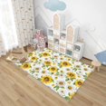 thumbnail image 3 of 3x5 Rug, Sunflower and Daisy Door Mat Washable Non Slip Soft for Entryway, Farmhouse Floral Rug, Yellow Flower Carpet, Sunflower Daisy Home Decor & Gifts, 3 of 7