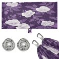 thumbnail image 2 of Portable Camping Hammock 300lb Capacity Single Travel Hammock Foldable Design for Backpacking, Hiking, Travel Purple and White Floral Pattern, 2 of 8