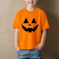 thumbnail image 2 of CMSHTD Halloween Shirts for Kids Boys Short Sleeve Fall, Toddler Boys Cute Children T-Shirts Tops, Orange Size 1-2 Years, 2 of 4