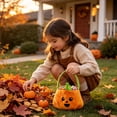 thumbnail image 5 of Sruoe Halloween Bag Halloween Gift Candy Bag Children's Candy Seeking Small Gift Pumpkin Bag Decorative Bucket H Basket, 5 of 7