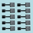 thumbnail image 2 of Black Wrought Iron Wire Hasp Lock 3" x 1" Rust Resistant Antique Wire Style Hasp Latches Safety Padlock Clasps for Cabinets, Chests or Doors w/Screws | Renovators Supply Pack of 10, 2 of 9
