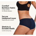 thumbnail image 4 of Calzoncillos hipster a prueba de fugas YESWEL para mujer, paquete de 3 unidades, 4 of 5
