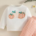 thumbnail image 4 of NOLDARES Toddler Baby Girl Clothes Outfits Long Sleeve Crewneck Sweatshirt and Joggers Pants 2 Piece Set Fall Winter(White,3-4 Y), 4 of 4