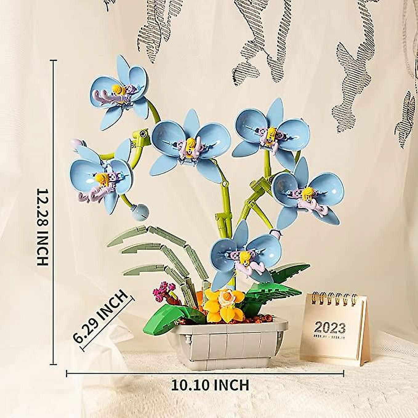CCNZZITSHT Orchid Building Set Competible With Lego Adults Flowers Building Blocks Artificial Flowers Home Decor Toys Building Set For Girls 8+ Diy