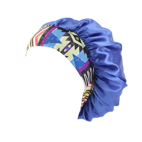 Tanghaowl Womens Hat Fashion Women Vintage Print Beading Braid Hat Ruffle Wrap Cap Sleep Caps Satin Lined Hair Bonnets Sun Hat Bucket Hat Ladies