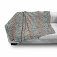 thumbnail image 3 of Abstract Soft Flannel Fleece Blanket, Soft Colored Composition of Pale Pink and Blue Tone Background with Tangled Lines, Cozy Plush for Indoor and Outdoor Use, 50" x 70", Multicolor, by Ambesonne, 3 of 6