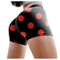 thumbnail image 2 of Daqian Womens Plus Size Shorts Clearance Women's Fashion Polka Dot Print Sexy Casual Yoga Short Pants Plus Size Shorts for Women Black 10(XL), 2 of 6