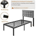thumbnail image 3 of 18 Inch Tall-Bed-Frame Twin Size, Heavy Duty Black Metal Bed Frames No Box-Spring Needed, Easy Assembly, Under Bed Storage, Noise Free Mattress-Foundation Support up to 1000Lbs, 3 of 7