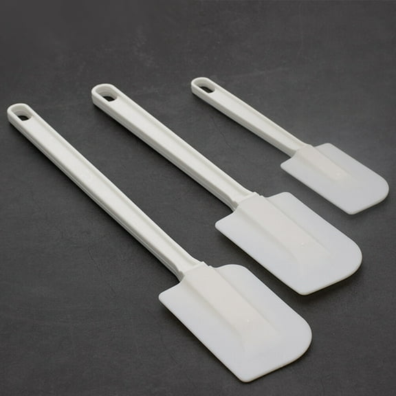 WHAMVOX Baking Tool 3Pcs Cake Spatulas 11.8 x 2 x 0.4in White PP for Holiday Hosting