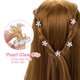 thumbnail image 5 of 10 pinzas para el pelo con garra de perlas, pequeñas pinzas para el pelo retro con flor, pinzas para el pelo con flequillo dulce, accesorios para el pelo para mujeres y niñas, fiestas, bodas, diarios, 5 of 7