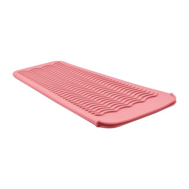 EIOKIT - Bolsa de viaje de silicona resistente al calor para herramientas de peinado: plancha, rizador, plancha para el cabello y plancha para ondular (rosa claro), 1 unidad