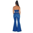 thumbnail image 2 of Vedolay Trousers Plus Size Womens Wide Leg Jeans Drawstring High Waisted Loose Denim Pants,Blue 3XL, 2 of 4