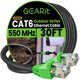 thumbnail image 1 of Cable de conexión Ethernet GearIt RJ45 Cat-6 de 9,1 m para exteriores, negro, 1 of 8