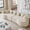 Beige, variant on 111.5-inch Oversized Curved Cloud Sectional Sofa, Corduroy Four-Seater Bone-Free Sofa with Deep Seat and 6 Throw Pillows, Beige