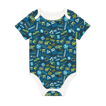 

Coaee Heavy Equipment Machinery for Soft Cotton Baby Short-Sleeve Bodysuit Baby Girls Boys Bodysuit Romper