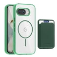 thumbnail image 4 of ELEHOLD Clear Magnetic Wallet Case For Google Pixel 9A , Mag Safe Compatible Transparent Hard PC + TPU Back Shockproof Protection Case Cover with Magnetic Card Holder ,Green, 4 of 7