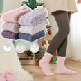 thumbnail image 4 of Yao 6PCS Fluffy Slipper Socks for Womens Ladies Cosy Thick Winter Cabin Warm Soft Fleece Comfy Fuzzy Plush Gift Chiristmas Stocking Stuffer, 4 of 7
