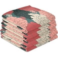 thumbnail image 4 of Dreamtimes Soft Absorbent Reusable Kitchen Towels, Set of 4|28x18 in, Peony Rose Dining Kitchen Living Room Tea Towels Dish Towels Decorative Towels, 4 of 7