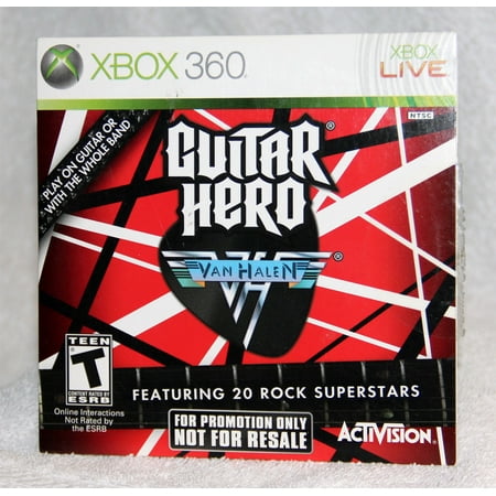 Guitar Hero Van - X360 GUITAR HERO VAN HALEN (JEWEL CASE / SLEEVE VERSION) NEW, NOT FOR RESALE