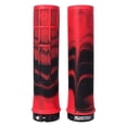 thumbnail image 3 of 2 puños de manillar de bicicleta, puños de repuesto suaves, ergonómicos y portátiles. Negro y rojo, 3 of 8