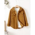 thumbnail image 3 of 6T Little Boys Clothes Little Boys Tops 6-7 Years Boys Long Sleeve Lapel Solid Color Fall Winter Jacket Brown, 3 of 8