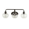 thumbnail image 4 of JONATHAN Y Sandrine 26.25" 3-Light Iron/Seeded Glass Cottage Rustic LED Vanity Light, Oil Rubbed Bronze, 4 of 6